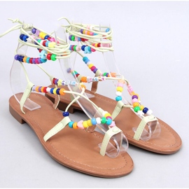 Římské sandály s korálky Maios Green zelená 1