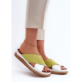 Kožené profilované žabky Maciejka 04986-11 Lime bílý 2 Kožené profilované žabky Maciejka 04986-11 Lime bílý 2