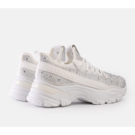 Bílé lesklé tenisky s masivní podrážkou Senai bílý 1