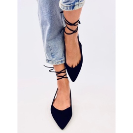 Šněrovací balerínky Dentoni Black černá 2 Šněrovací balerínky Dentoni Black černá 2