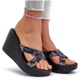 Dámské žabky na klínku 83520 Ipanema High Fashion Slide Fem Black černá 11