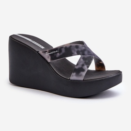 Dámské žabky na klínku 83520 Ipanema High Fashion Slide Fem Black černá 5