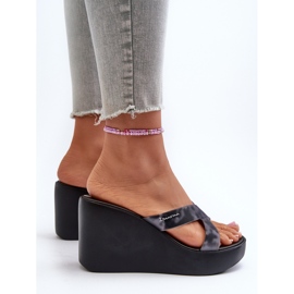 Dámské žabky na klínku 83520 Ipanema High Fashion Slide Fem Black černá 8