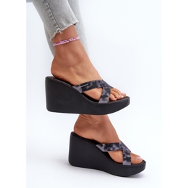 Dámské žabky na klínku 83520 Ipanema High Fashion Slide Fem Black černá 9