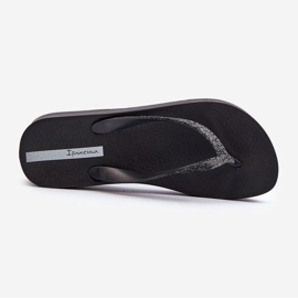 Dámské žabky s třpytivým páskem 83386 Ipanema Mesh Chic Plat Fem Black černý 1