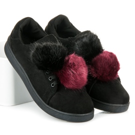 Vices New Collection Tenisky s odnímatelnými bambulkami černý 1