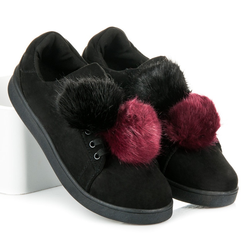 Vices New Collection Tenisky s odnímatelnými bambulkami černý 1