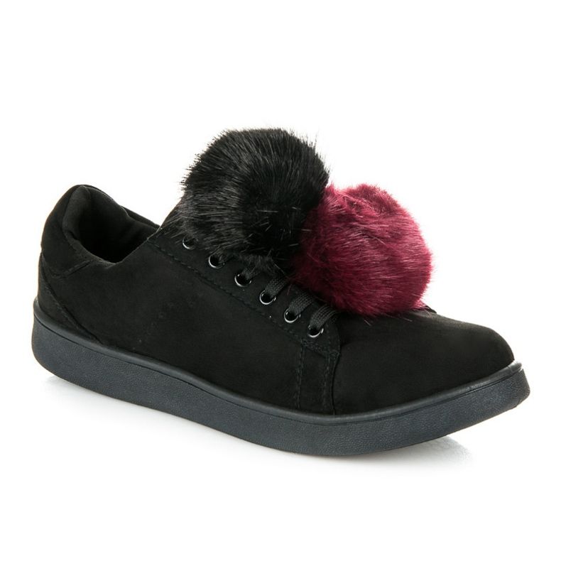 Vices New Collection Tenisky s odnímatelnými bambulkami černý 2