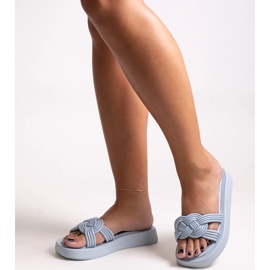 Modré gumové pantofle od Ferrei modrý 1 Modré gumové pantofle od Ferrei modrý 1