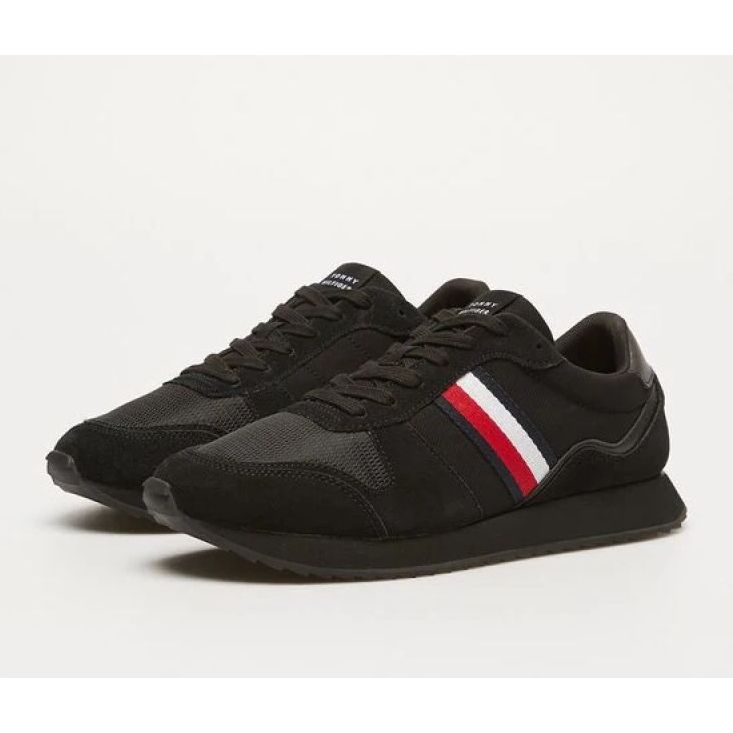 Boty Tommy Hilfiger Hi Vulc Low Stripes Mesh M FM0FM04946BDS černý 1