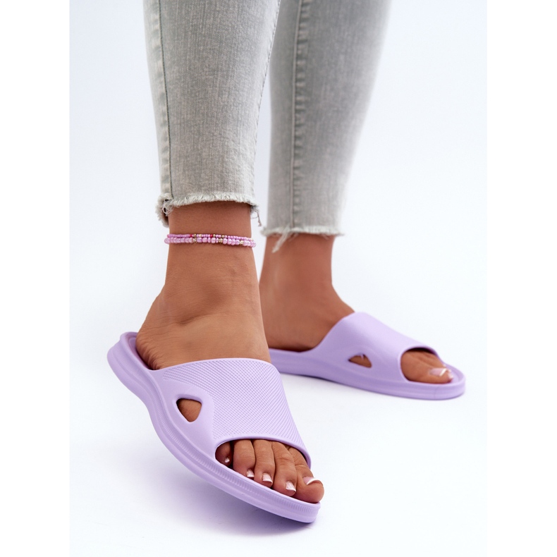 Klasické dámské pantofle Purple Juniria fialová 2