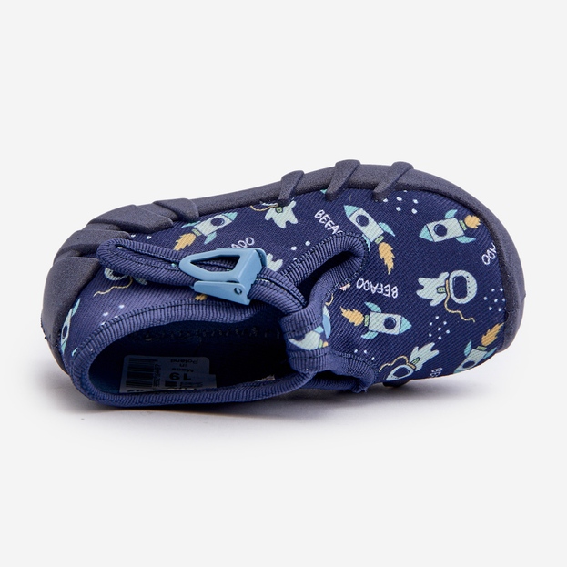 Pohodlné dětské pantofle BEFADO 110N482 Navy Blue modrý 2