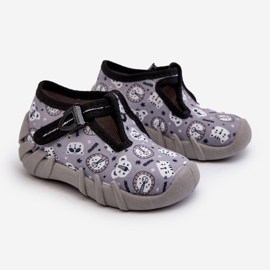 Pohodlné dětské pantofle BEFADO 110N488 šedé šedá 1