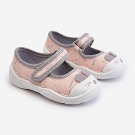 Befado Pantofle Rabbit Balerina 209P036 Broskev pomerančový 1