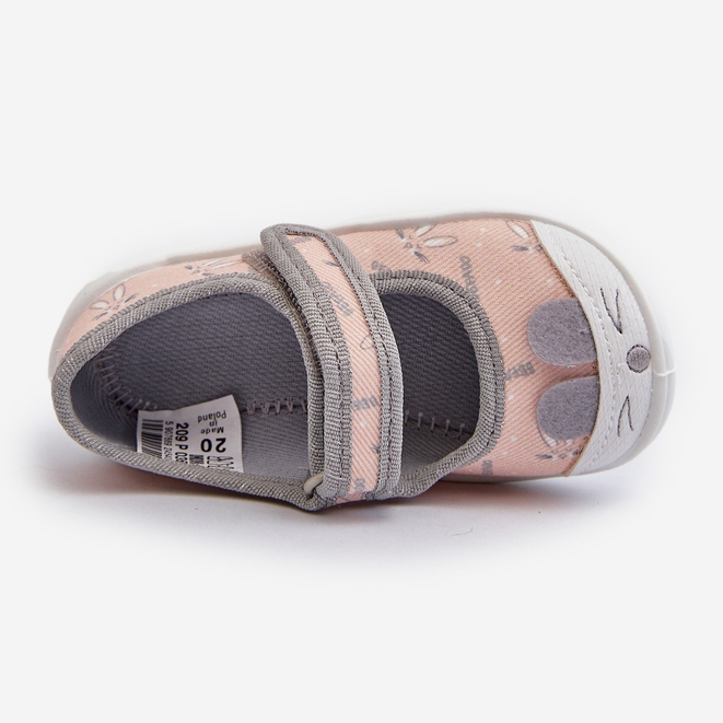 Befado Pantofle Rabbit Balerina 209P036 Broskev pomerančový 2