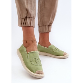 Klasické dámské espadrilky Green Flaure zelená 3