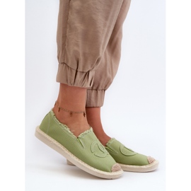 Klasické dámské espadrilky Green Flaure zelený 2