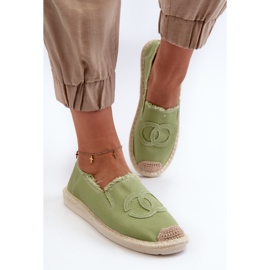 Klasické dámské espadrilky Green Flaure zelená 5
