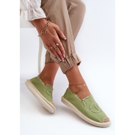 Klasické dámské espadrilky Green Flaure zelená 8