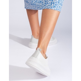 Šedé dámské tenisky vyrobené z ekologické kůže šedá 1