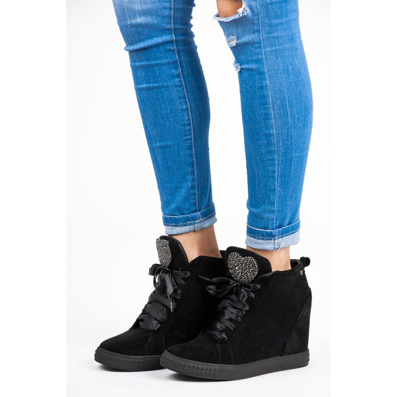 Vices New Collection Tenisky převázané mašlí černá 1