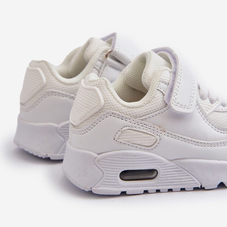 Bílé dětské tenisky na suchý zip Krissandra bílý 2 Bílé dětské tenisky na suchý zip Krissandra bílý 2