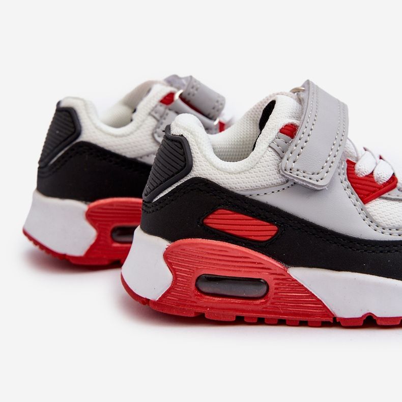 Červené dětské tenisky na suchý zip Krissandra 1