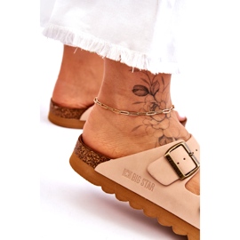 Klasické dámské pantofle Big Star LL274478 Béžová béžový 1