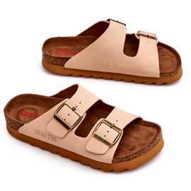 Klasické dámské pantofle Big Star LL274478 Béžová béžový 3