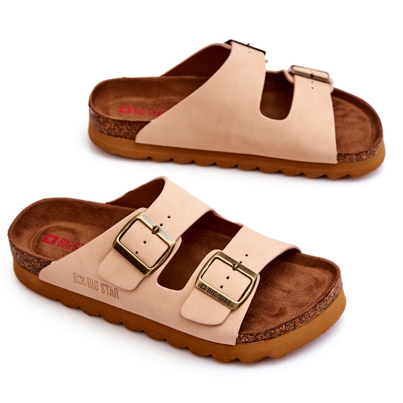 Klasické dámské pantofle Big Star LL274478 Béžová béžový 3