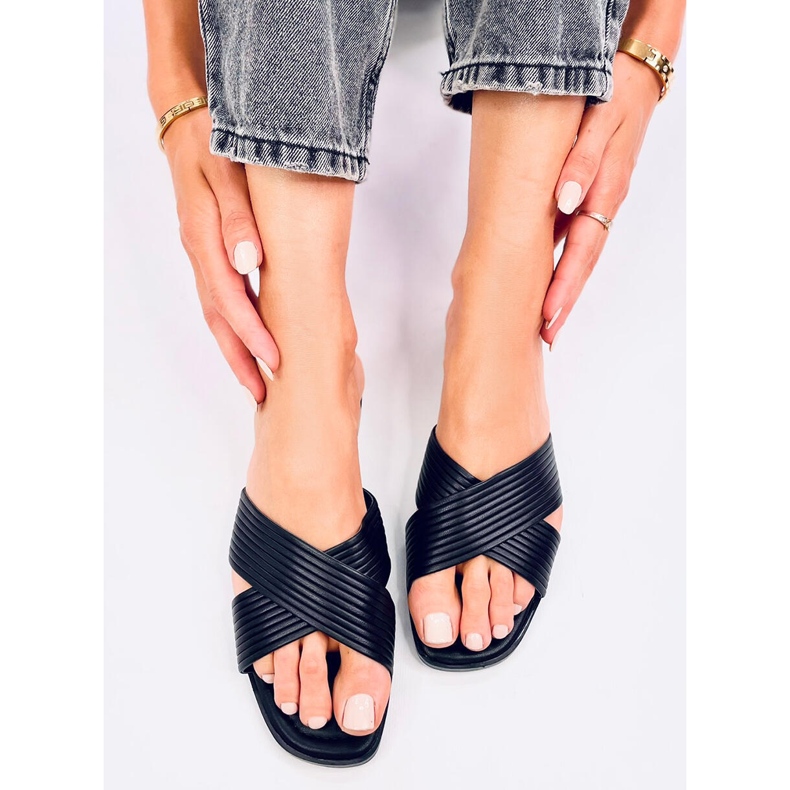 Dámské pantofle Fuzzy Black černá 1