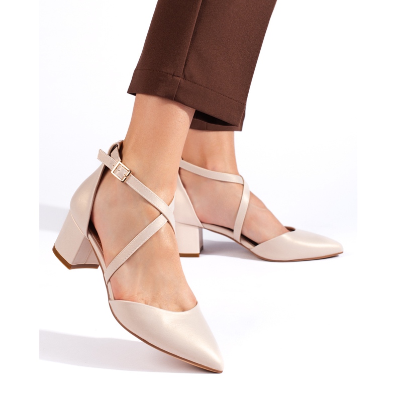 Béžové dámské lodičky Sergio Leone béžový 1