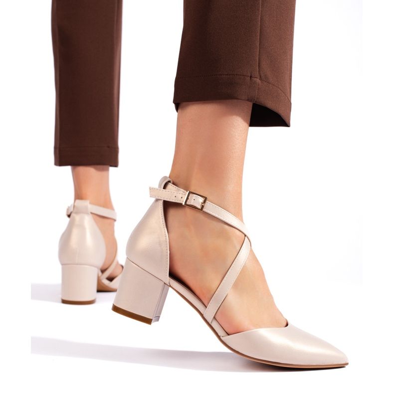 Béžové dámské lodičky Sergio Leone béžový 2