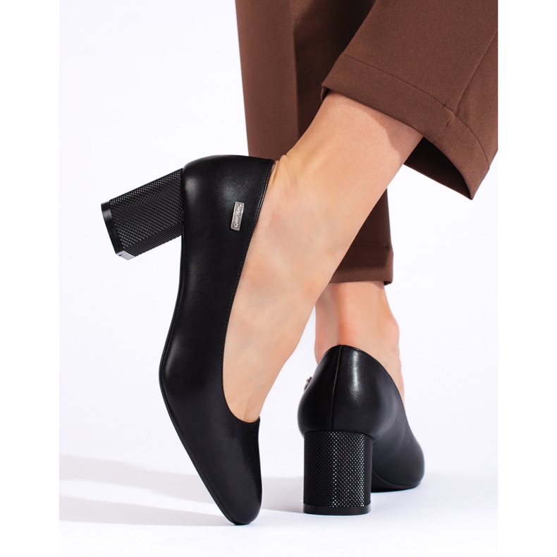 Černé dámské lodičky na vysokém podpatku značky Sergio Leone černá 1