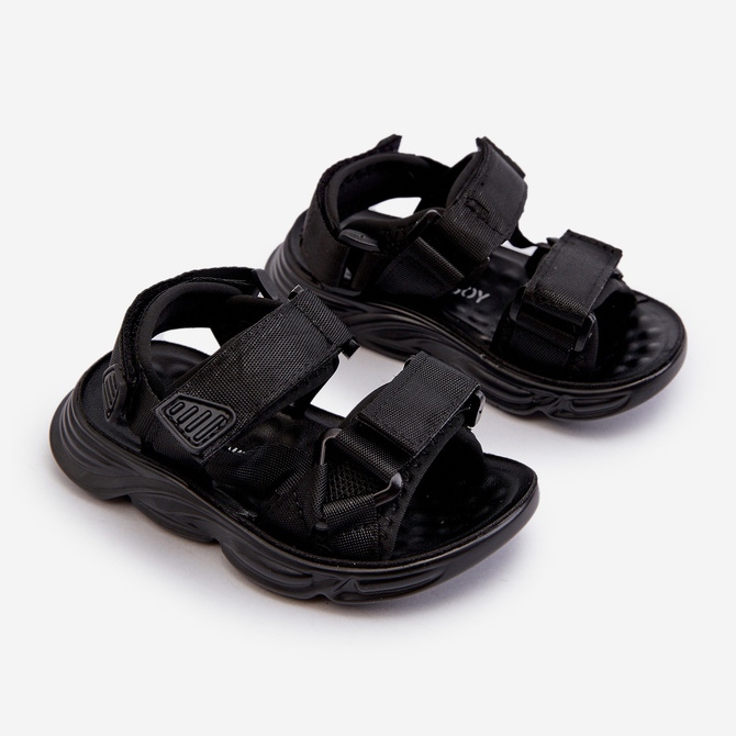 Dětské sandály se zapínáním na suchý zip, Black Orretta černý 1