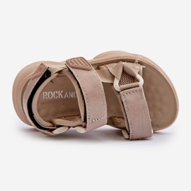 Dětské sandály se zapínáním na suchý zip, béžová Orretta béžový 2