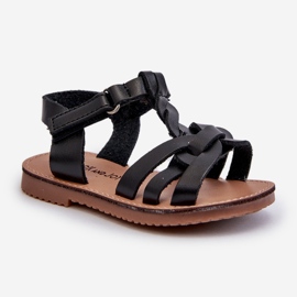 Dětské sandály se zapínáním na suchý zip, Black Marimona černá 1