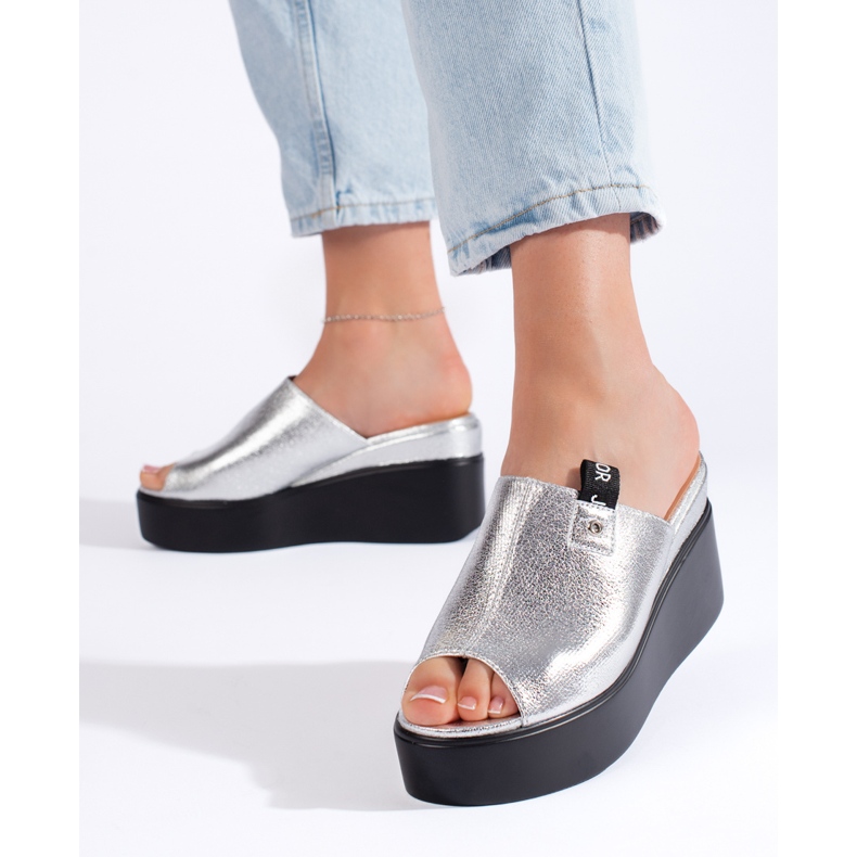 Stříbrné podpatky na klínku stříbrný 1