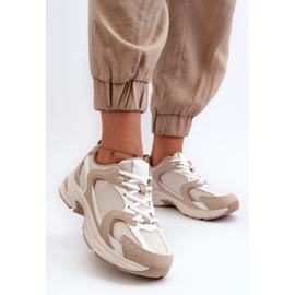Béžové dámské tenisky sportovní boty Kildia béžový 2