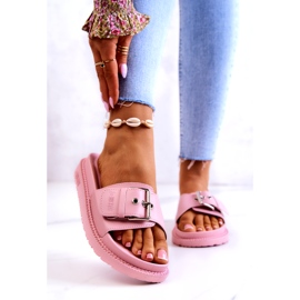 Klasické pantofle s přezkou Big Star JJ274A308 růžové růžový 1