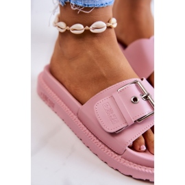 Klasické pantofle s přezkou Big Star JJ274A308 růžové růžový 2