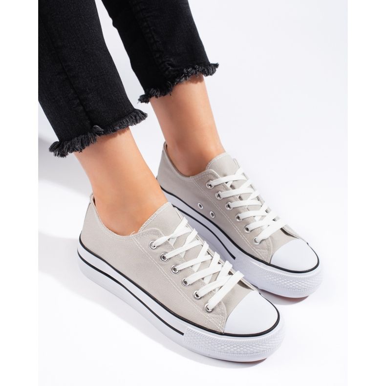 Dámské klasické šedé tenisky šedá 1