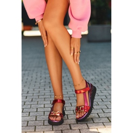 S.Barski Dámské sandály na klínu D&A CR954 Purple fialový 1 S.Barski Dámské sandály na klínu D&A CR954 Purple fialový 1