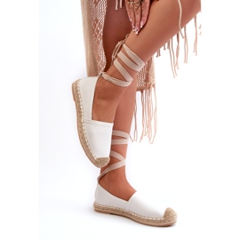 Bellucci Espadrilky s krajkou z eko kůže, bílé bílý 2