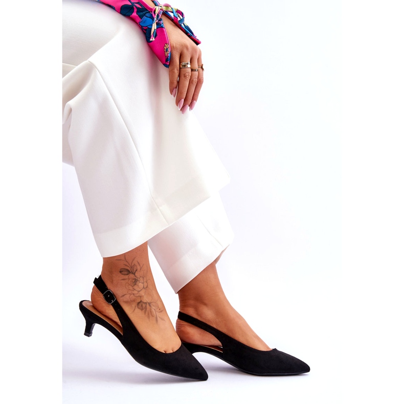 Jeeini Nízké špičaté lodičky, černé černý 3