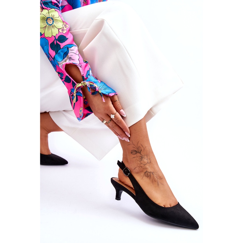 Jeeini Nízké špičaté lodičky, černé černý 2