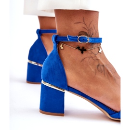 Seastar Semišové pletené sandály Essenza Blue modrý 4