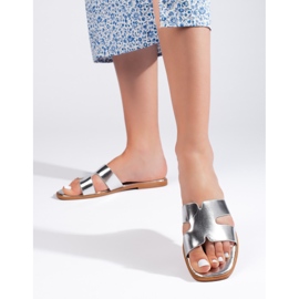 Dámské klasické stříbrné žabky stříbrný 1