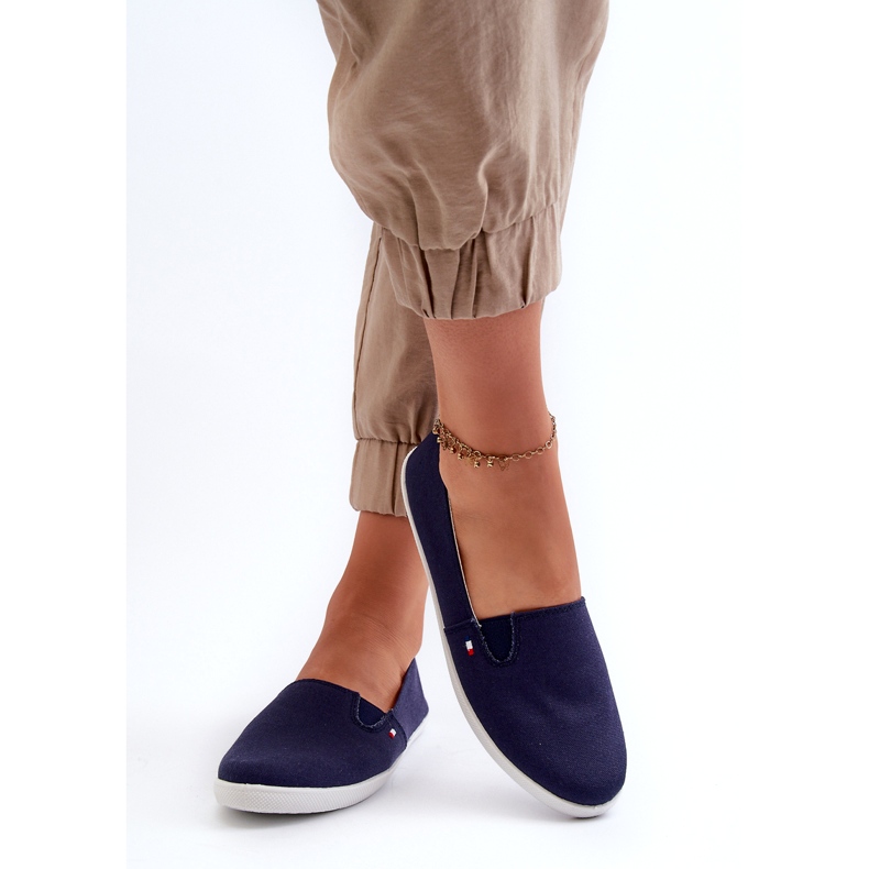 News Tenisky Slip-on Dámské námořnictvo modré 24TX02-7655 tenisky modrý 4