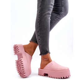 Dámské žabky na masivní podrážce Big Star NN274020 Růžové růžový 4